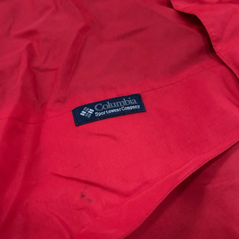 Vintage Columbia Sportswear Company Red Full Zip Windbreaker Mens XL‎